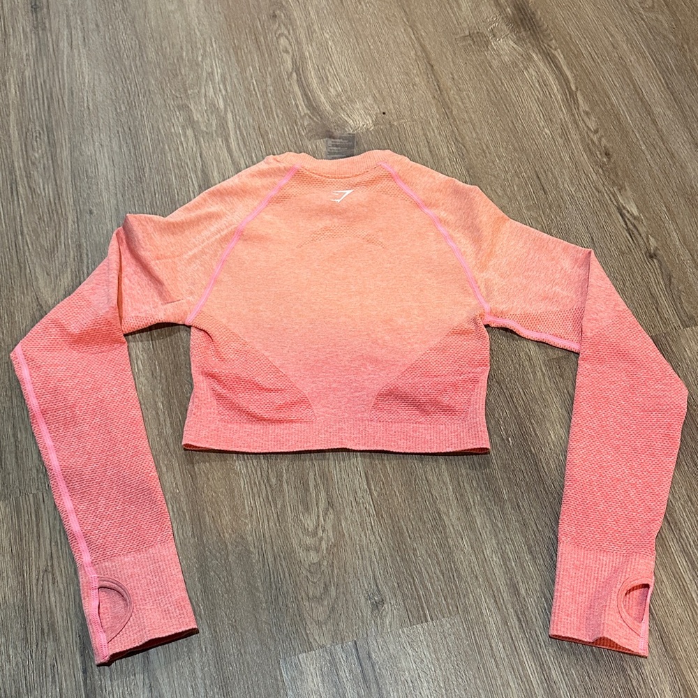 Gymshark Coral Long Sleeve Crop Top - Picture 5 of 5
